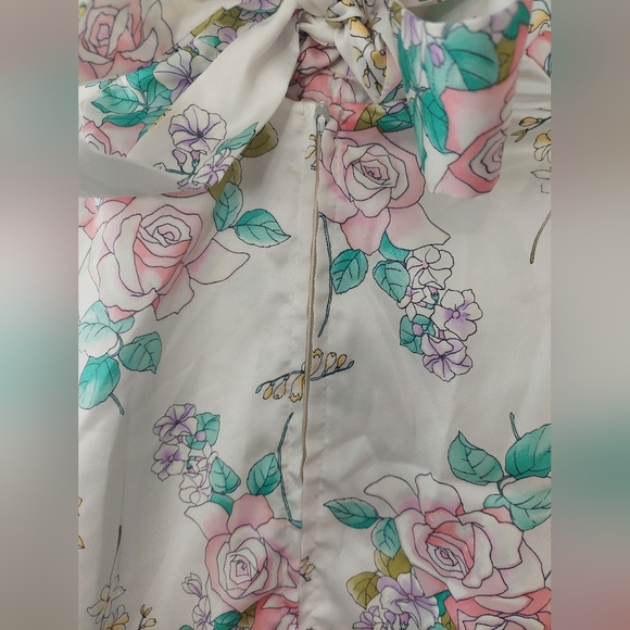 Christian Dior Vintage Lounge Wear nightgown Medium tie neck floor length - Picture 6 of 15